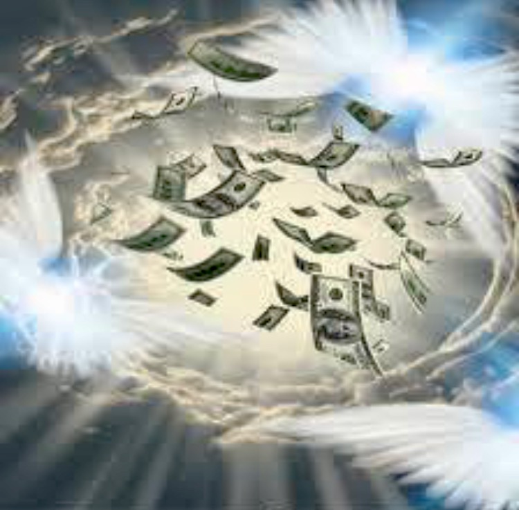Geldscheine und Engel